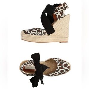Stella McCartney | Leopard-print canvas wedge espadrilles Size 38